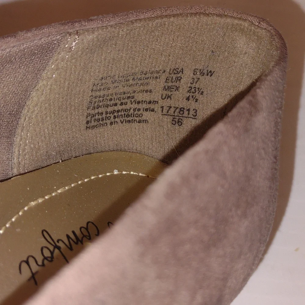 Dexflex Comfort Women's Taupe Karlie Faux Suede Rounded Toe Slip-On Wedge Shoes